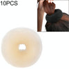 10 PCS Elegant Women Ladies Donut Hair Ring(Beige M)