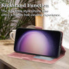 For Samsung Galaxy S23+ 5G Dreamy Butterfly Love Flower Embossed Leather Phone Case(Rose Gold)