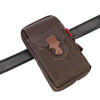 For 6-7 inch Mobile Phones Universal PU Leather + Fabric Stitching Waist Bag(Brown)