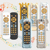 Baby Simulation TV Remote Control Music Toy with Light and Sound 3 Language Mode, Color: White With Bear Silicon Cover