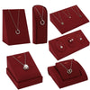 10x7.5x14cm Vertical Necklace Seat Jewelry Display Rack Microfiber Jewelry Counter Display Props