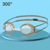 HAIZID Adult Competition Training Transparent Myopia Swimming Goggles, Color: 580 Gray 300 Degrees