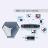 A95X F4 8K UHD Smart TV BOX Android 10.0 Media Player with Remote Control, Amlogic S905X4 Quad Core Cortex-A55 up to 2.0GHz, RAM: 4GB, ROM: 128GB, 2.4GHz/5GHz WiFi, Bluetooth, UK Plug(Metallic Blue)