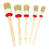 5 in 1 Car Detailing Brush Cleaning Natural Boar Hair Brushes Auto Detail Tools Products Wheels Dashboard (White)