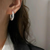 Shell Double Layer Earrings with Diamond Earrings, Color: EH1227