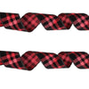 Christmas Imitation Hemp Ribbon Decoration With Wire, Length: 10M Black Red Grid