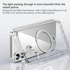 For iPhone 15 Pro Max Fine Hole 360 Degree Rotating Holder MagSafe Phone Case(Transparent)