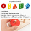 Children Geometric Shapes Color Matching Building Blocks Columns Toys(21 In 1 Colorful)