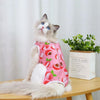 Cat Recovery Suit, Red, Medium - Post Surgery Wear