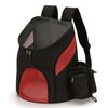 Foldable Pet Carrier Backpack, Small, Black/Red - Cats & Dogs to 3kg
