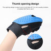Cat Grooming Glove - Right Hand, Blue - Rubber Brush