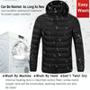Winter Smart Electric Heating Hooded Jacket, Size:M(Black)