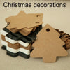 6 Sets DIY Christmas Tree Elevator Retro Card Labels Wedding Party Process Clip Stickers(White)