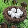 8cm Simulation Bird Nest + 1 PCS Bird Egg Holiday Decoration