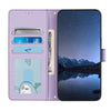 For Samsung Galaxy A16 4G Cat Rat Embossed Pattern RFID Leather Phone Case with Lanyard(Purple)