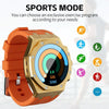 WS-18 1.43 inch IP67 Sport Smart Watch, Support Bluetooth Call / Sleep / Blood Oxygen / Heart Rate / Blood Pressure Health Monitor(Gold+Orange)