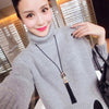 Women Retro Tasseled Soda Knot Necklaces Sweater Long Chain Necklace