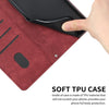 For Xiaomi Redmi K70 / K70 Pro Skin Feel Stripe Pattern Leather Phone Case with Long Lanyard(Red)