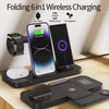 For Samsung Galaxy Watch B21 6 in 1 Mobile Phone / Earphone Universal Foldable Wireless Charger(White)