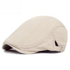 Cotton Solid Color Retro Style Cap Front Cap(Beige)