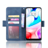 For Xiaomi Redmi 8 Wallet Style Skin Feel Calf Pattern Leather Case with Separate Card Slot(Blue)