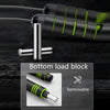 Indoor Ropeless Skipping Fitness Exercise Weight Rope(Black Green + Weight)