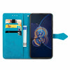 For  Asus Zenfone 8 Flip Mandala Embossing Pattern Horizontal Flip Leather Case with Holder & Card Slots & Wallet & Lanyard(Blue)
