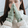 1 Pair YR205 Winter Warm Plus Fleece Mouth Driving Riding Sports Gloves, Size: Free Code(Black)