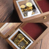 Wooden Jewelry Storage Music Box with Photo Frame Function, Spec: Maple+Rings Flannel