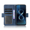 For Asus Zenfone 8 ZS590KS Skin Feel Calf Pattern Horizontal Flip Leather Case with Holder & Card Slots & Photo Frame(Blue)