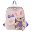 Cartoon Rabbit Early Education Children School Bag Casual Backpack(White)