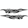2 PCS/Set D-476 Fire Element Pattern Car Modified Decorative Sticker(Black)