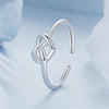 Women Heart-wrapped Adjustable Open Ring(BSR565-E)