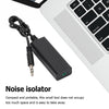 3.5mm Audio Common Ground Isolator Signal Anti-jamming Noise Reducer(Black)