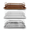 Oven Baking Stainless Steel Baking Pan Drain The Oil Mold, Specification: Square Bronze
