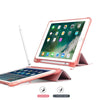 Multi-folding Shockproof TPU Protective Case for iPad 9.7 (2018) / 9.7 (2017) / air / air2, with Holder & Pen Slot(Pink)