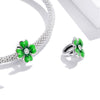 S925 Sterling Silver Lucky Clover Beads DIY Bracelet Necklace Accessories