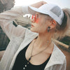 Summer Cotton Mesh Opening Ponytail Hat Sunscreen Baseball Cap, Specification:No Mark(Pink)