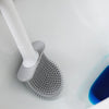 Soft Rubber Toilet Brush Clamp No Dead Space Cleaning Brush, Size: Leakage(Moon White)