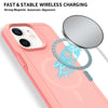 For iPhone 12 Shockproof MagSafe Armor PC Hybrid TPU Phone Case(Light Pink+Coral Red)