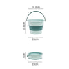 Small 5L Folding Thickened Portable Plastic Bucket Outdoor Fishing Barrel Car Travel Wash Barrel(Deep Blue)