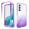 For Samsung Galaxy A54 5G Shockproof Clear Gradient PC + TPU Phone Case(Purple)