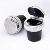 Studded Diamond Car Ashtray with Led Lamp(White)