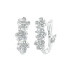 S925 Sterling Silver Flower Zircon Earrings(BSE982)