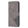 For Xiaomi Redmi K70 / K70 Pro Magnetic Buckle Rhombus Texture Leather Phone Case(Grey)