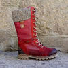 Winter Boots Women Boots Round Toe Platform Warm Females Boots Shoes, Size:39(Red)