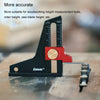 Ganwei Woodworking Height Gauge 0-50mm Aluminum Alloy Adjustable Tablesaw Depth Measuring Tool(Black)