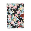 For Samsung Galaxy Tab A8 10.5 2021 X200 / X205 Flower Cloth Leather Smart Tablet Case(Black)