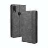 For Alcatel 3V (2019) Magnetic Buckle Retro Crazy Horse Texture Horizontal Flip Leather Case with Holder & Card Slots & Photo Frame(Black)