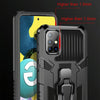 For Samsung Galaxy A51 Machine Armor Warrior Shockproof PC + TPU Protective Case(Black)